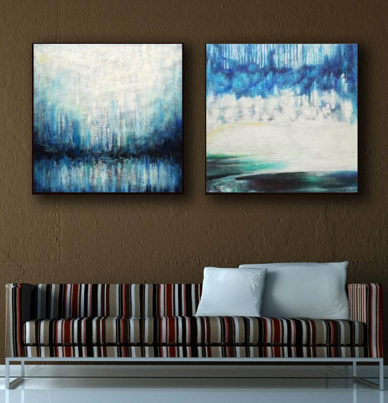 Canvas Wall Art ( 2 Paintings ) #ABSH268