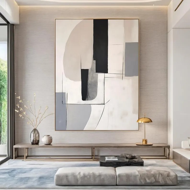 Beige Abstract Painting #ABSL33