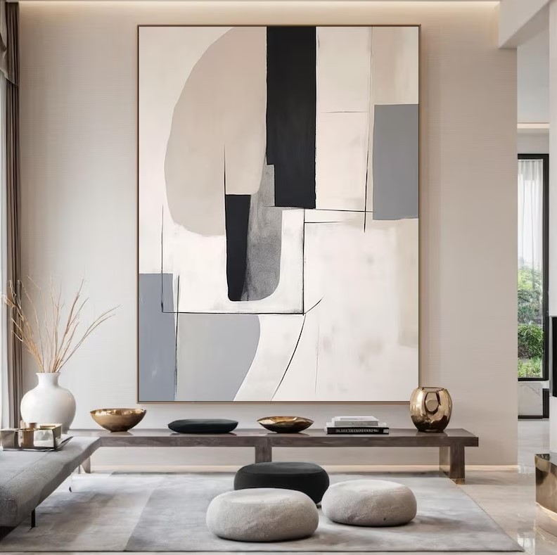 Beige Abstract Painting #ABSL33