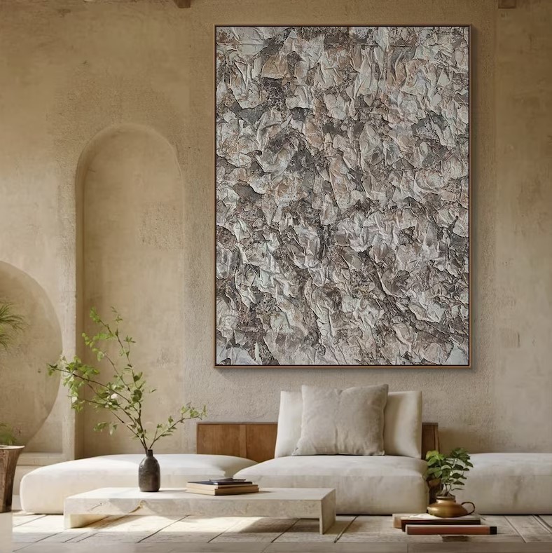 Brown & White Minimal Art #ABSL1