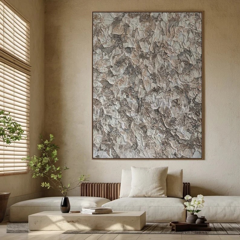 Brown & White Minimal Art #ABSL1