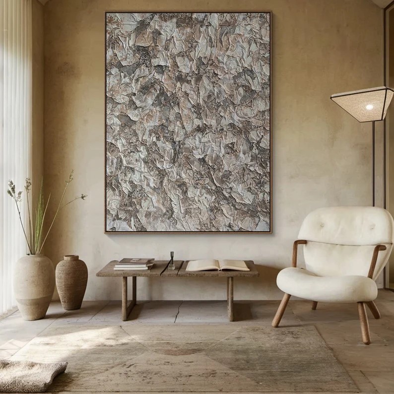 Brown & White Minimal Art #ABSL1