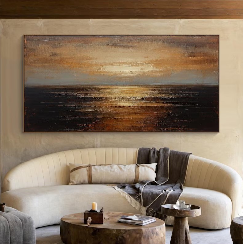 Brown Seascape Art #ABSL24