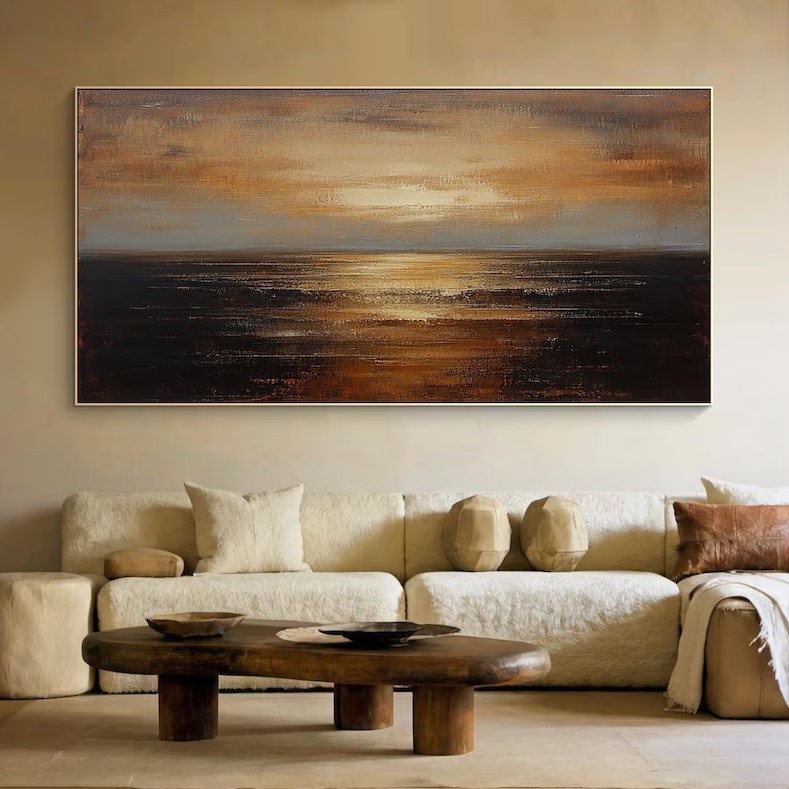 Brown Seascape Art #ABSL24