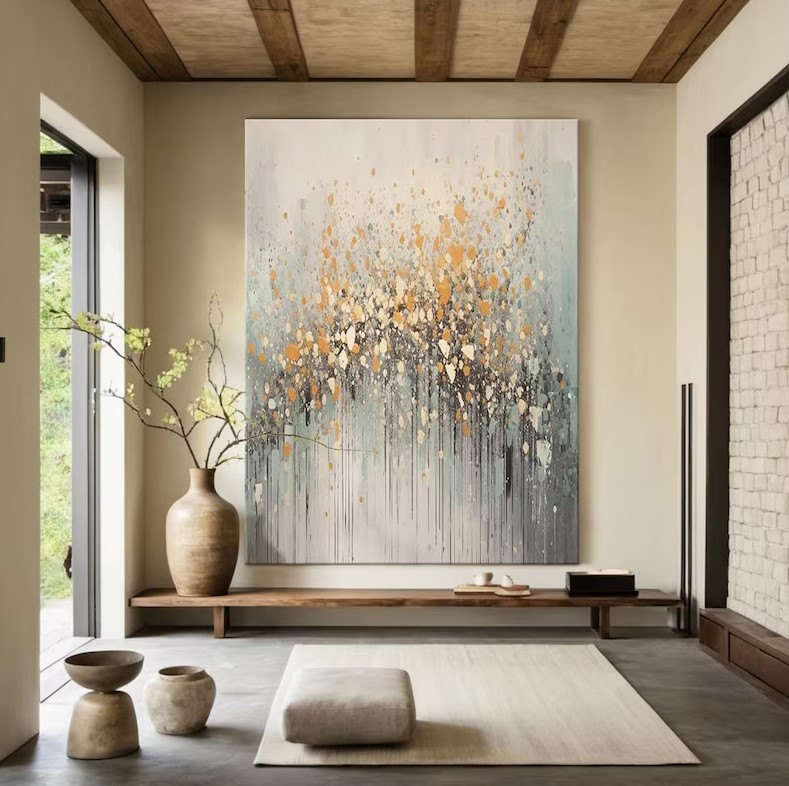 Gold Abstract Painting #ABSL21
