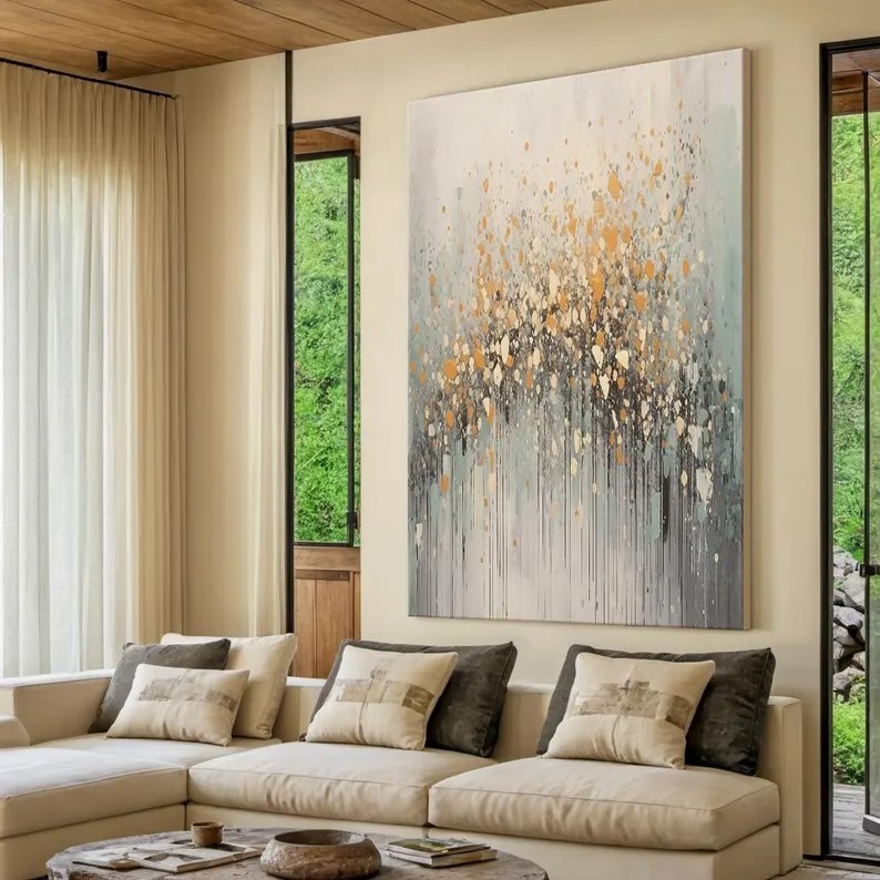 Gold Abstract Painting #ABSL21