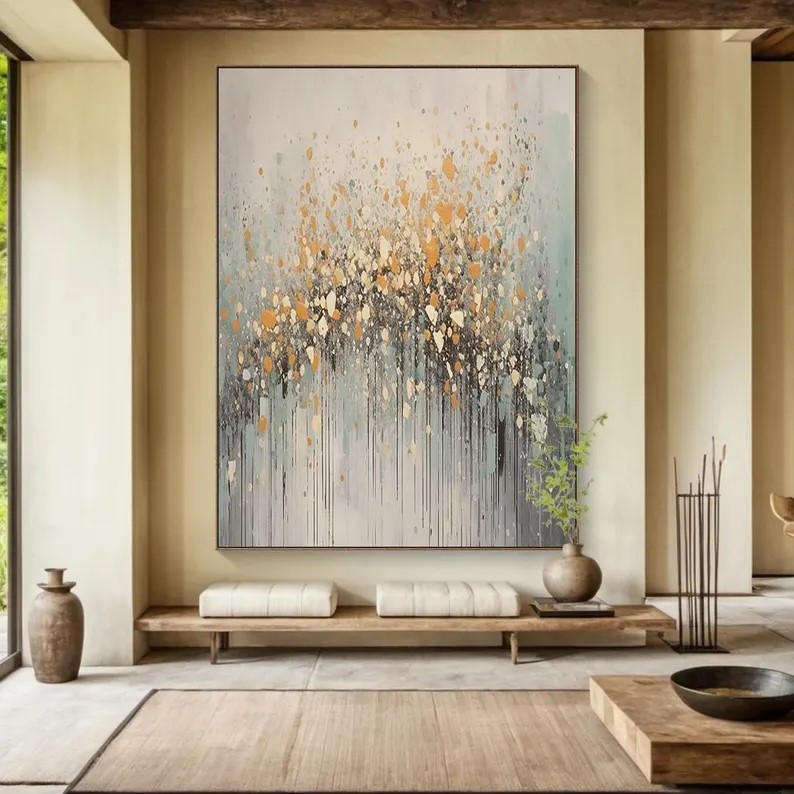 Gold Abstract Painting #ABSL21