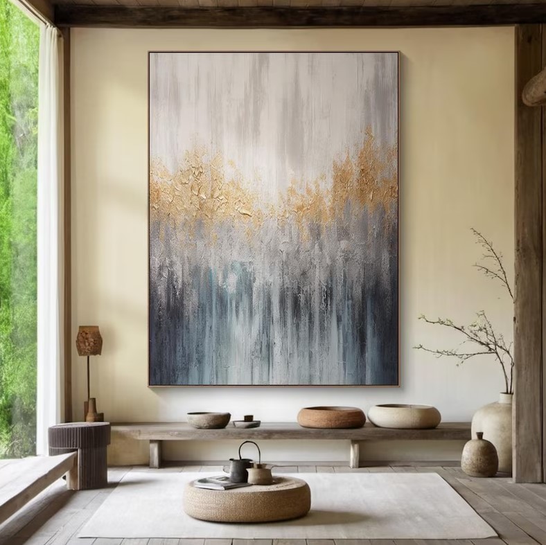 Gold Abstract Painting #ABSL868