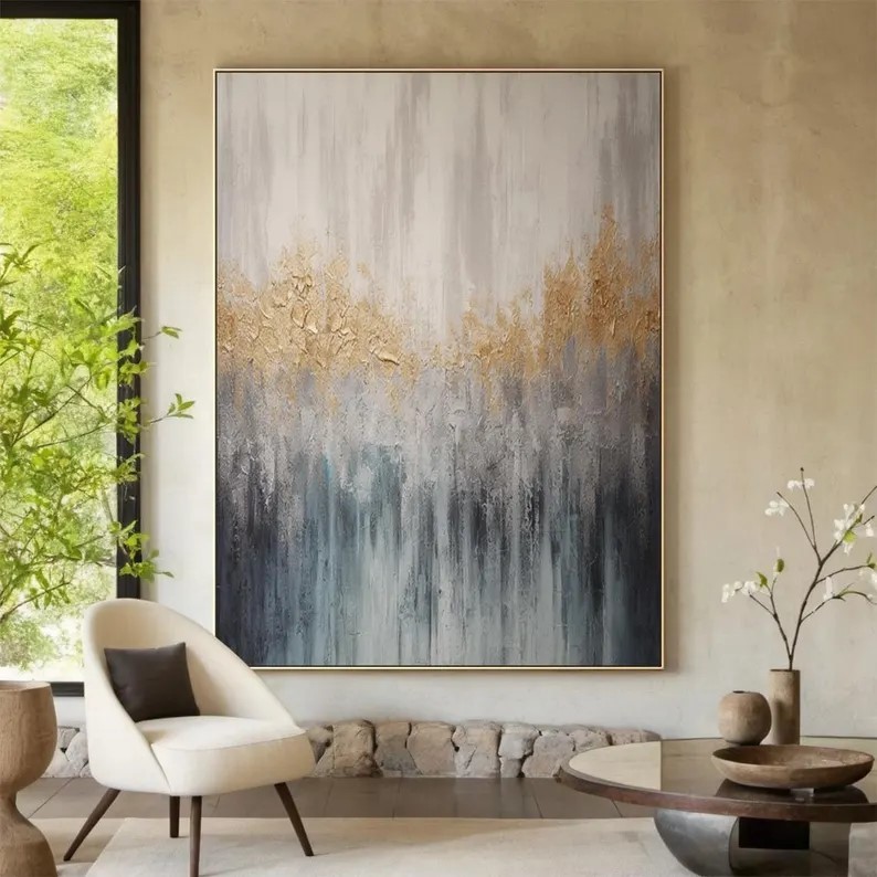 Gold Abstract Painting #ABSL868