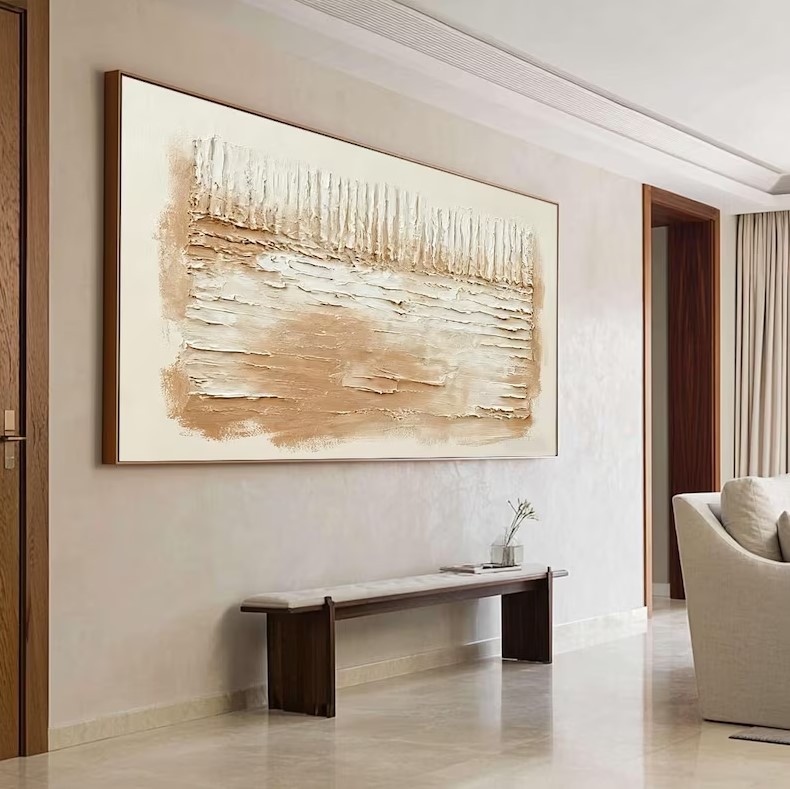 Large Beige Painting #ABSM13