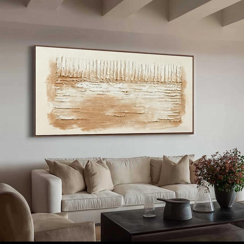 Large Beige Painting #ABSM13