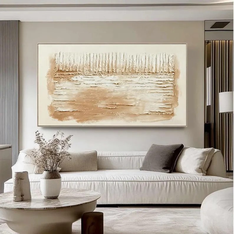 Large Beige Painting #ABSM13