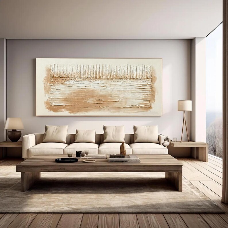 Large Beige Painting #ABSM13