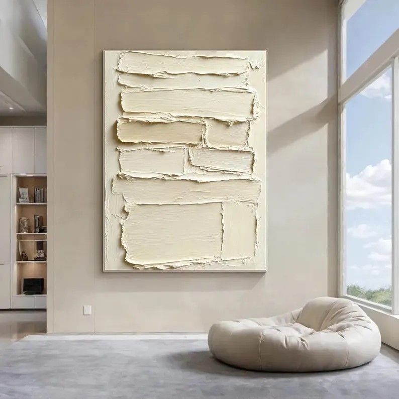 Beige Oil Painting #ABSM11
