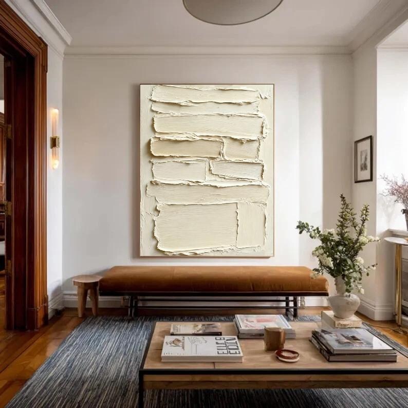 Beige Oil Painting #ABSM11