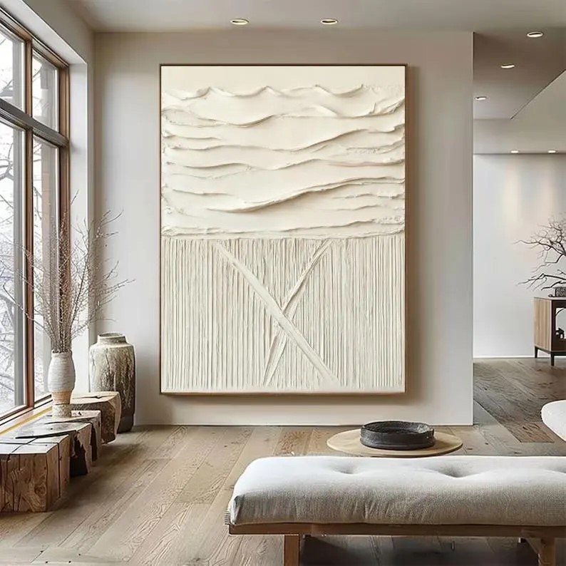 Beige Minimalist Painting #ABSM25