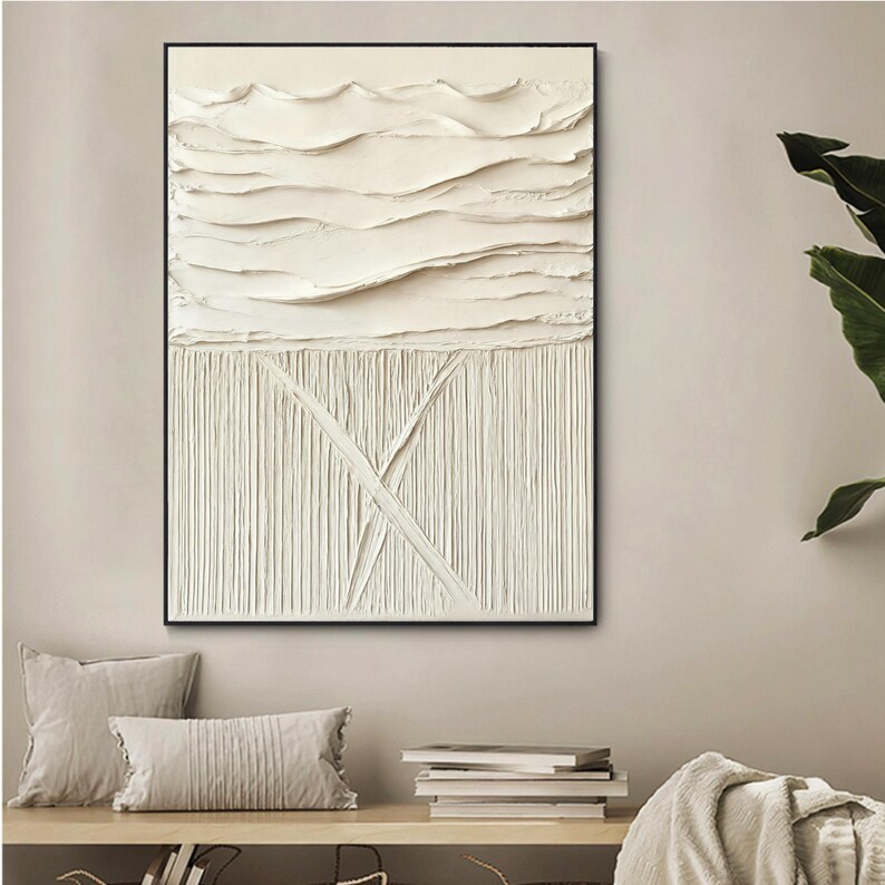 Beige Minimalist Painting #ABSM25