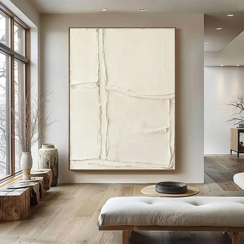 Beige Minimalist Painting #ABSM29