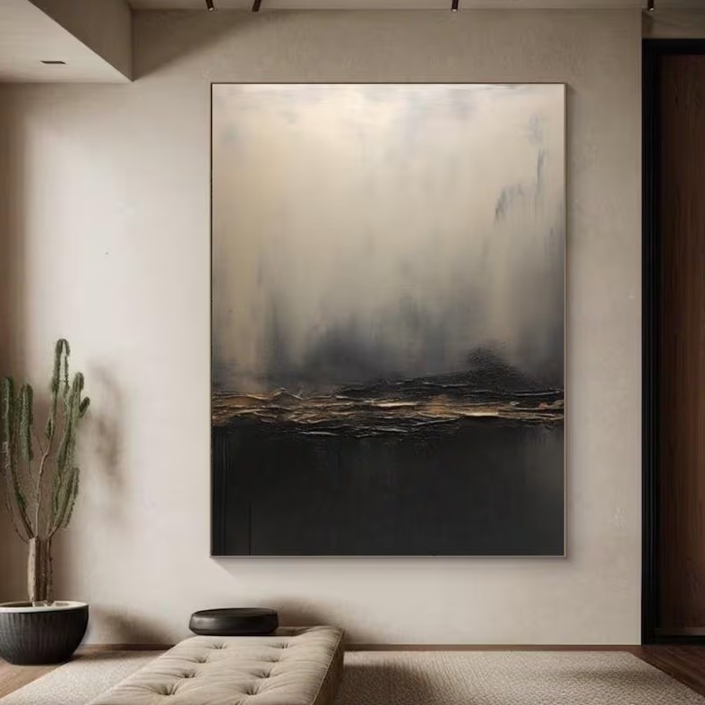 Black Wabi Sabi Art #ABSM125