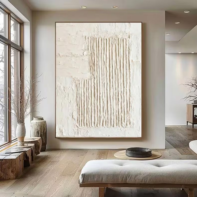Beige Oil Painting #ABSM58