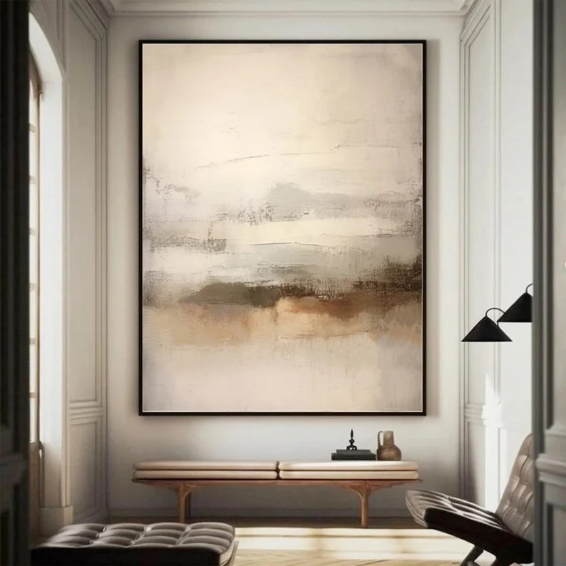 Beige Abstract Art #ABSM63
