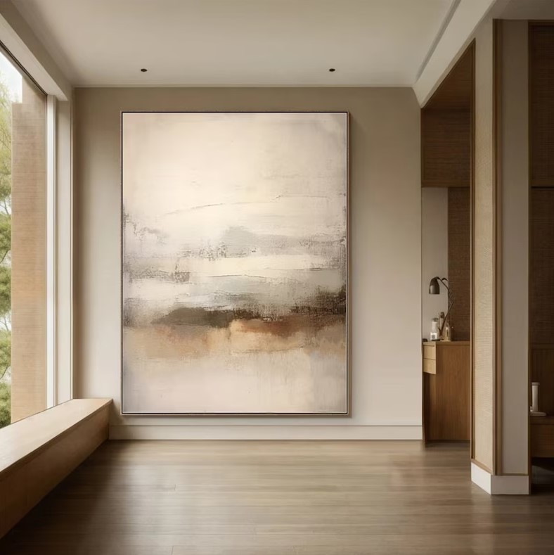 Beige Abstract Art #ABSM63