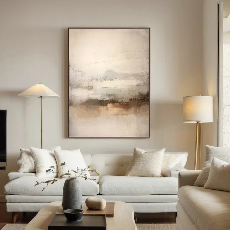 Beige Abstract Art #ABSM63