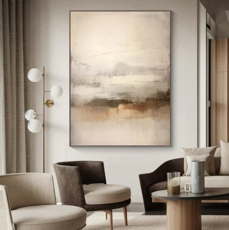 Beige Abstract Art #ABSM63