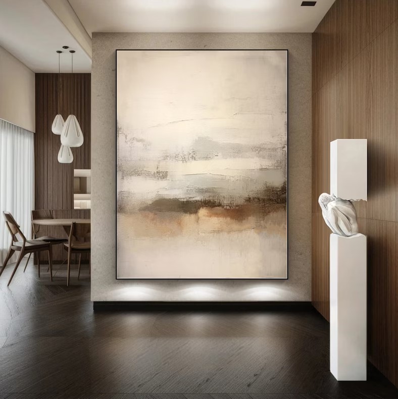Beige Abstract Art #ABSM63