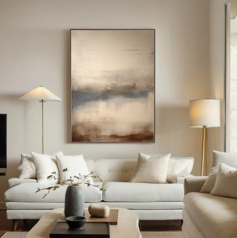 Beige Texture Painting #ABSM67