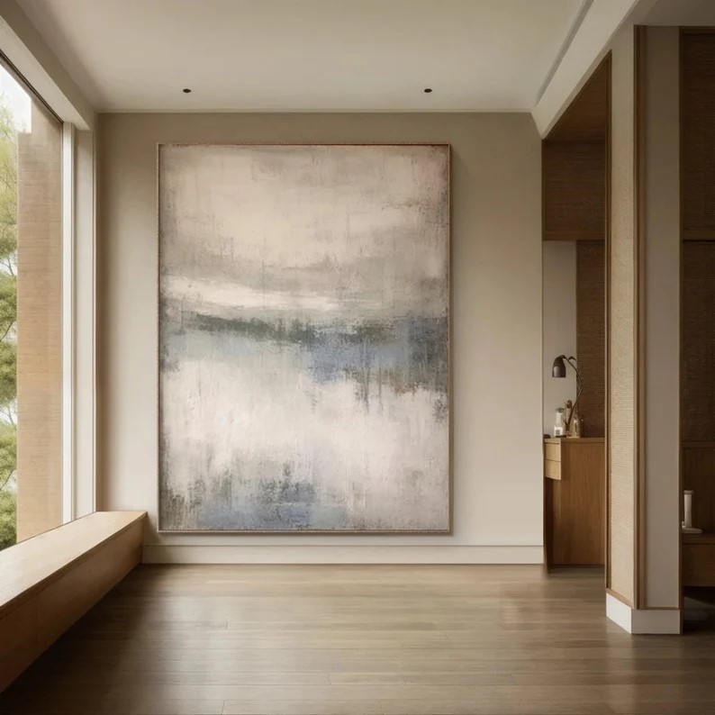 Beige Abstract Painting #ABSM80