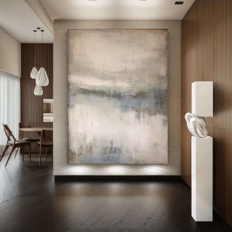 Beige Abstract Painting #ABSM80