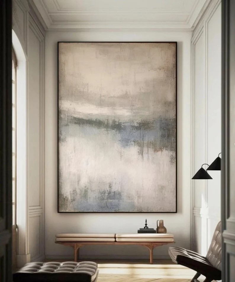 Beige Abstract Painting #ABSM80