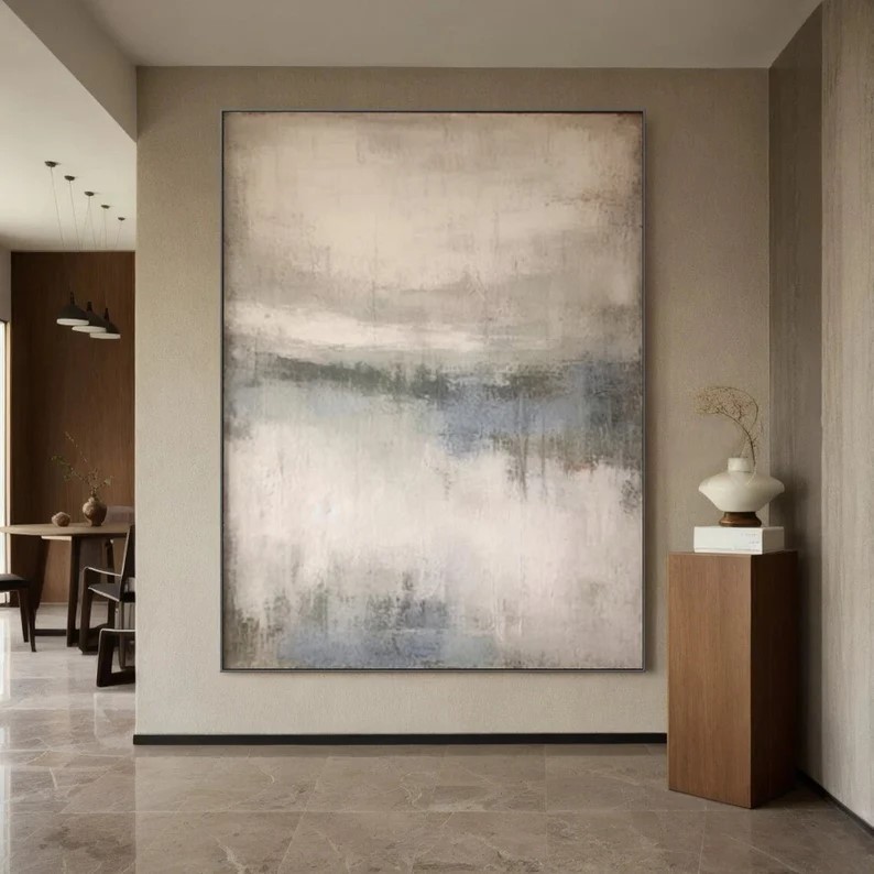 Beige Abstract Painting #ABSM80