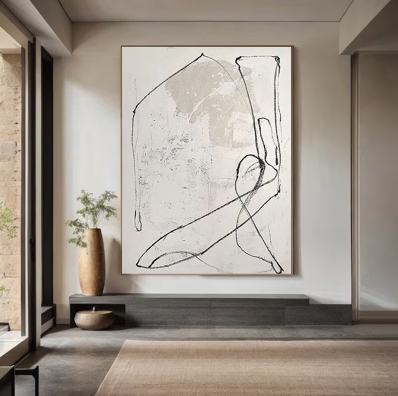 Beige Minimalist Art #ABSI105