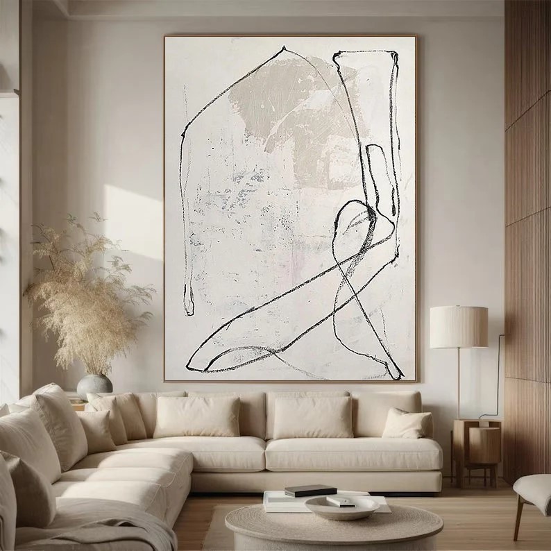 Beige Minimalist Art #ABSI105