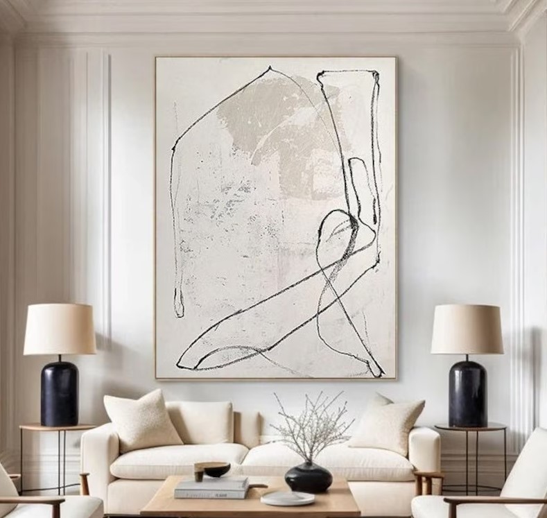 Beige Minimalist Art #ABSI105