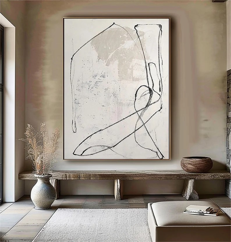 Beige Minimalist Art #ABSI105