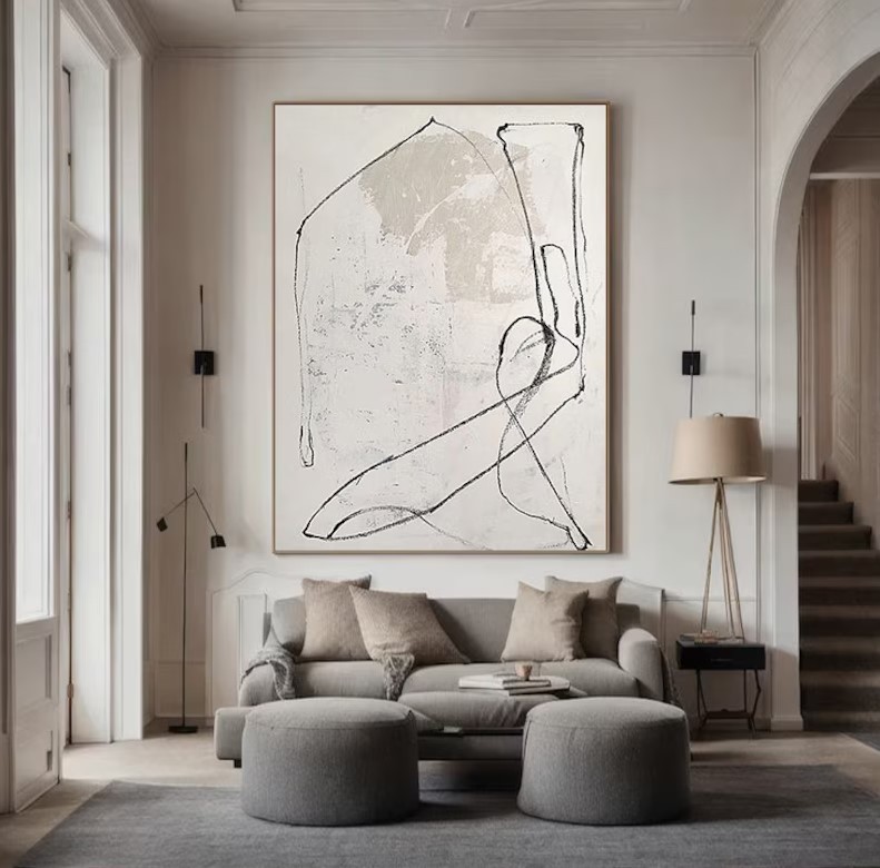 Beige Minimalist Art #ABSI105