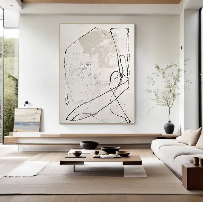 Beige Minimalist Art #ABSI105