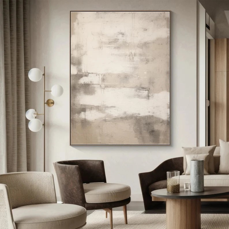 Beige Wabi Sabi Art #ABSM85
