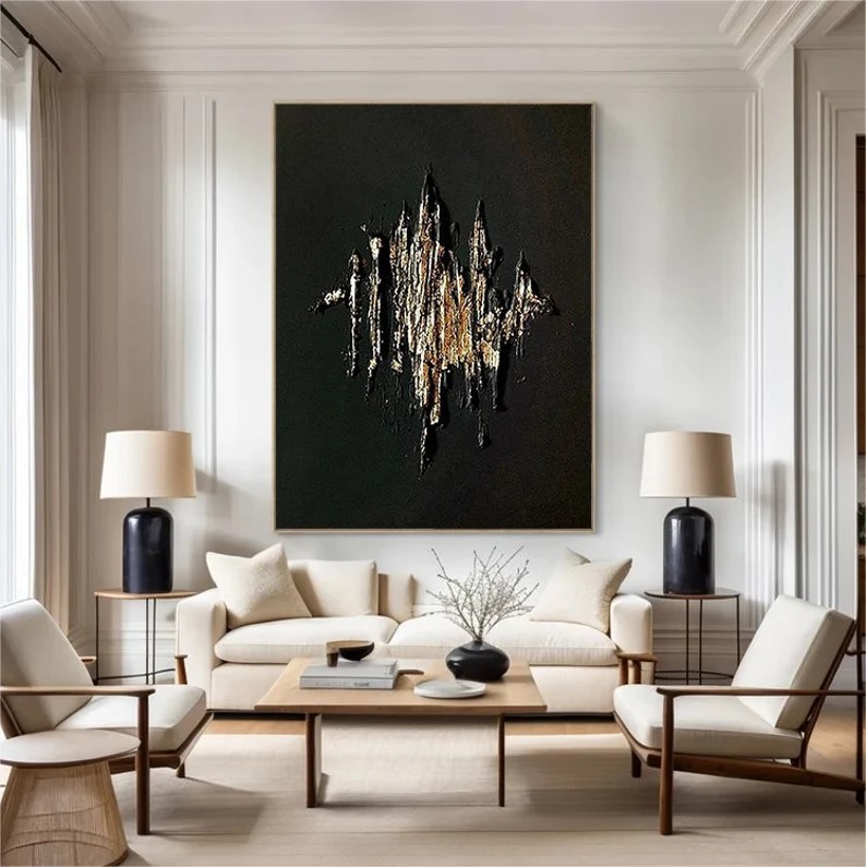 Gold Abstract Art #ABSI6