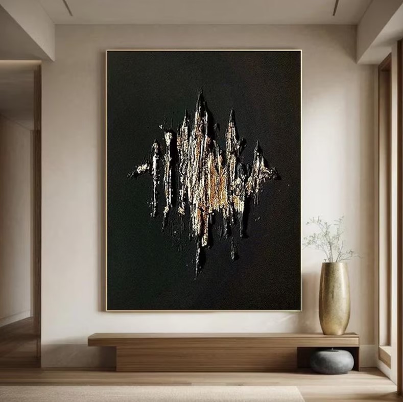Gold Abstract Art #ABSI6