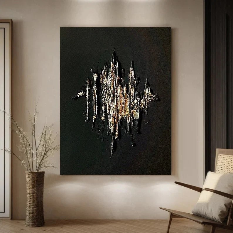 Gold Abstract Art #ABSI6