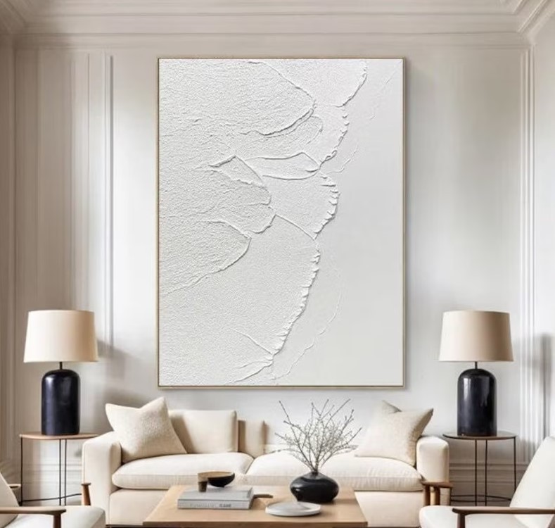 White Abstract Art #ABSI67