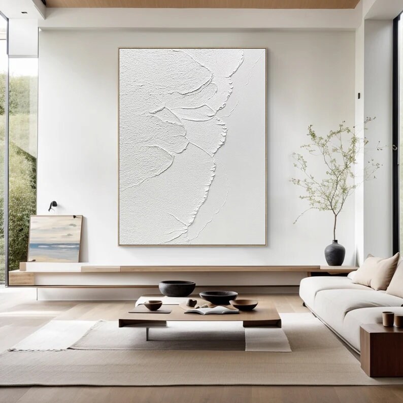 White Abstract Art #ABSI67