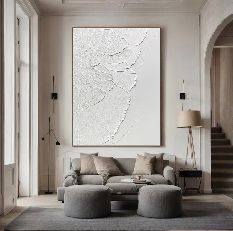 White Abstract Art #ABSI67