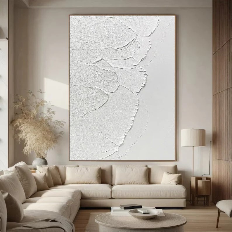 White Abstract Art #ABSI67