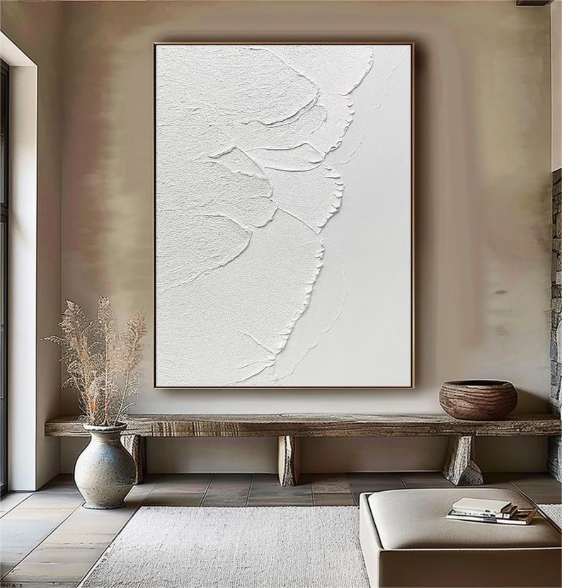 White Abstract Art #ABSI67