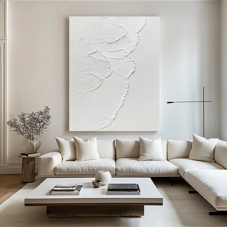 White Abstract Art #ABSI67